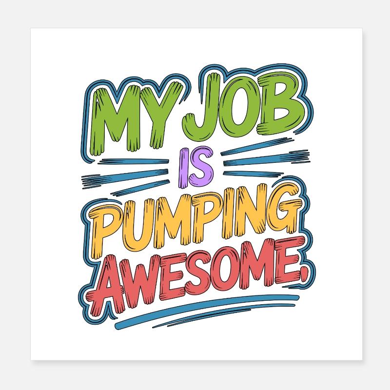 Cardiac Tech My Job Is Pumping Awesome Echo Tech Poster 20x20 cm
