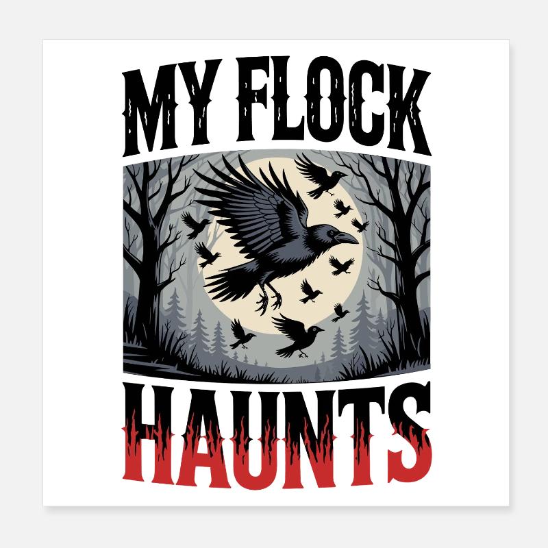 Mondwald Rabenflug Poster 20x20 cm