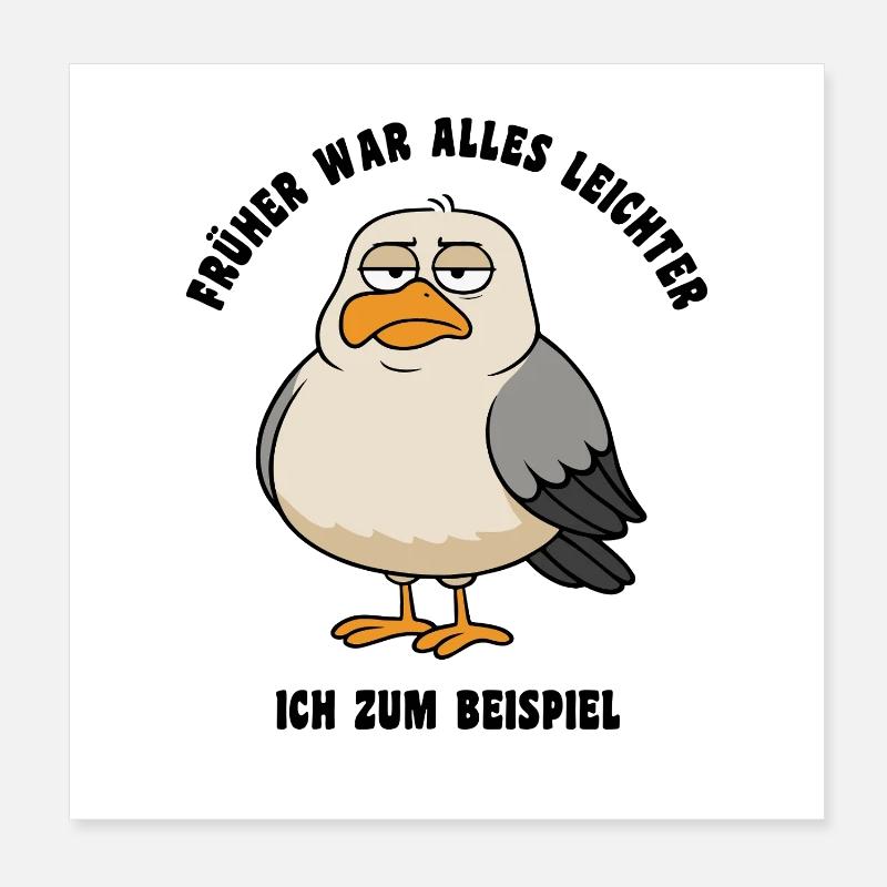« C'était plus simple avant », dit Seagull. Poster 20 x 20 cm