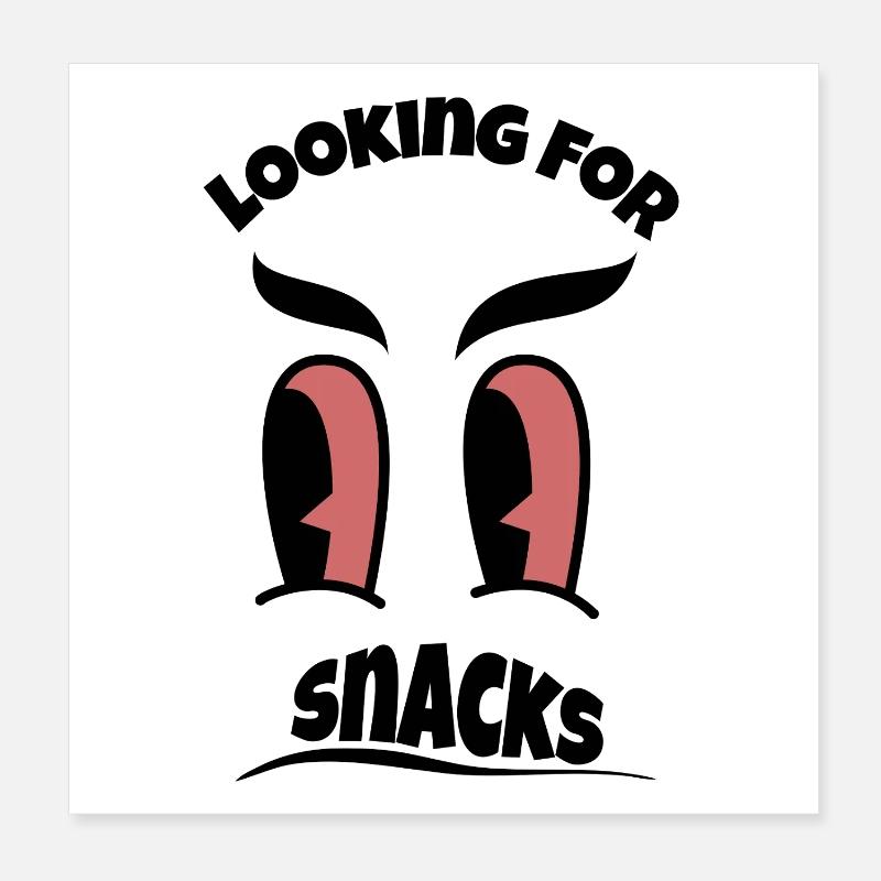 À la recherche de snacks Poster 20 x 20 cm