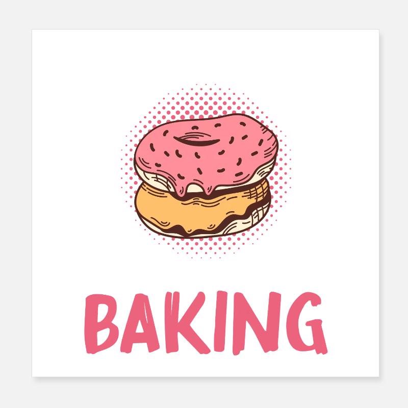 Nur ein Mädchen, das Backen liebt Poster 20x20 cm