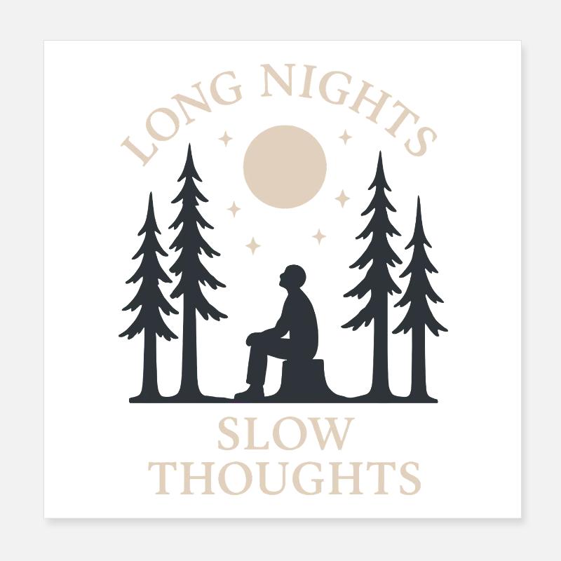 Forest Walk Overthinker Mental Reset Poster 8" x 8" (20x20 cm)