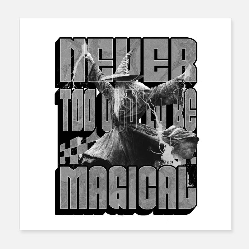 Magical Wizard Poster 8" x 8" (20x20 cm)
