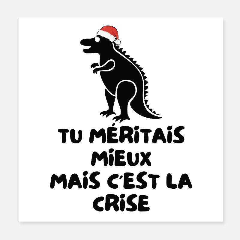 Weihnachtskrise Humor Lustiger Spruch Geschenkidee Weihnachten Poster 20x20 cm