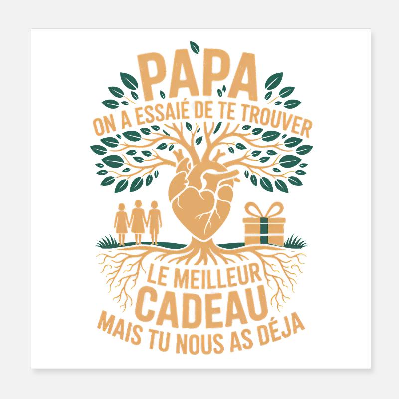 Vatertagsgeburtstagsgeschenk Papa 2026 Geschenk Poster 20x20 cm