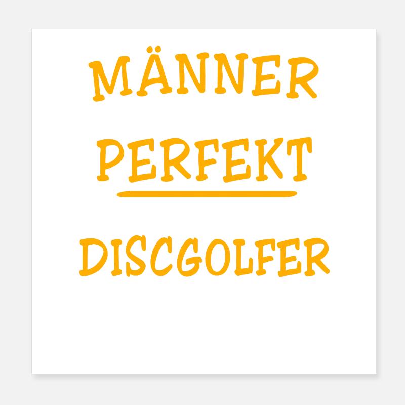 Disc Golfers Disc Golf Poster 8" x 8" (20x20 cm)
