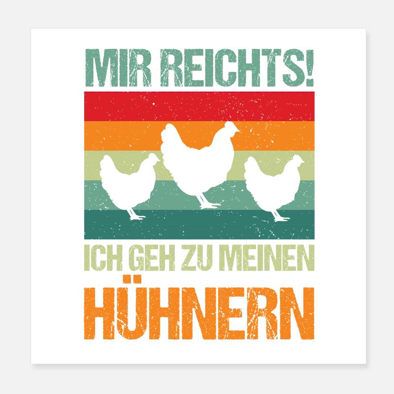 poulets poulets éleveurs de poulets éleveurs poulets d’élevage Poster 20 x 20 cm