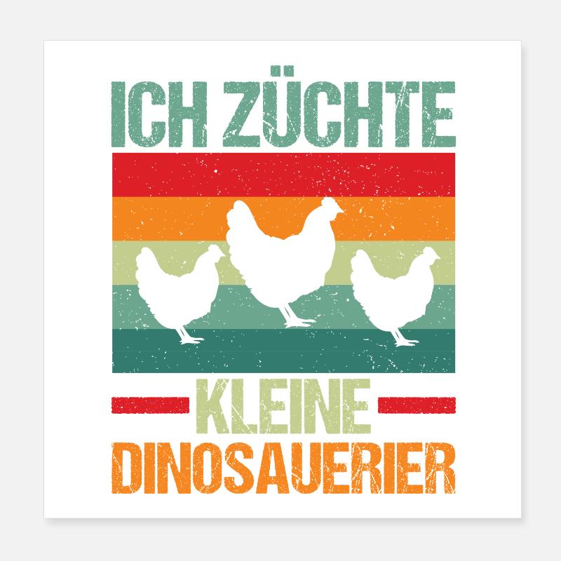 poulets poulets éleveurs de poulets éleveurs poulets d’élevage Poster 20 x 20 cm