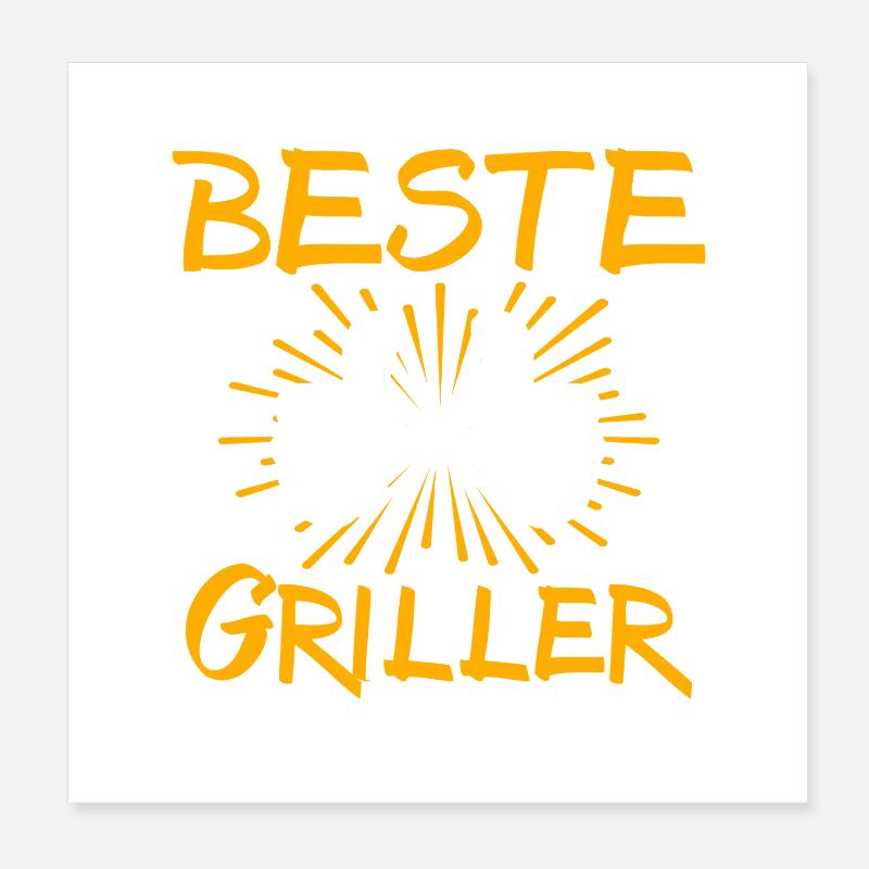 Griller Geschenkidee Poster 20x20 cm