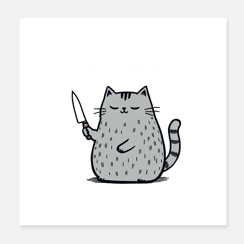 6-7 Internet Meme 6 7 Snack Cat Poster 8" x 8" (20x20 cm)