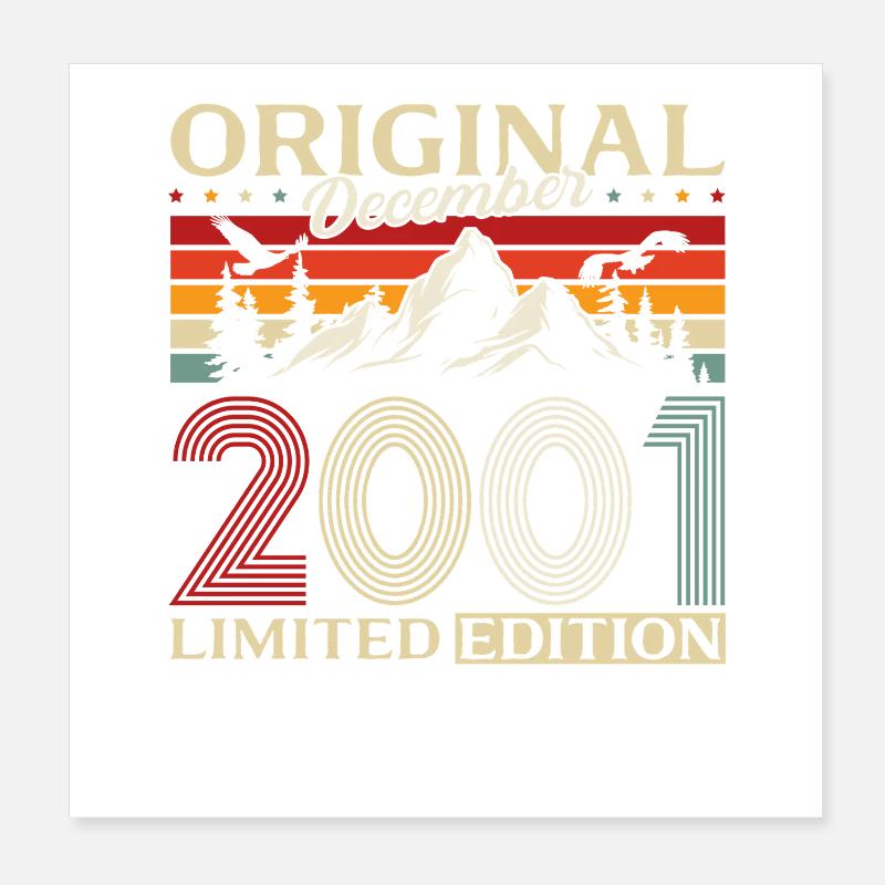 24e anniversaire Original décembre Volume 2001 Poster 20 x 20 cm
