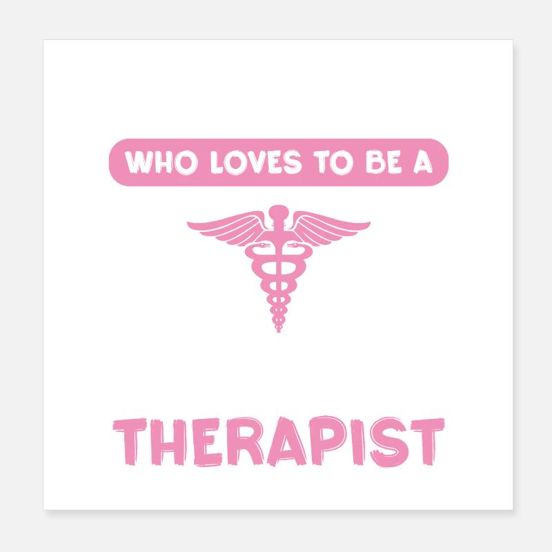 Physiotherapeutin Pinke Leidenschaft Poster 20x20 cm