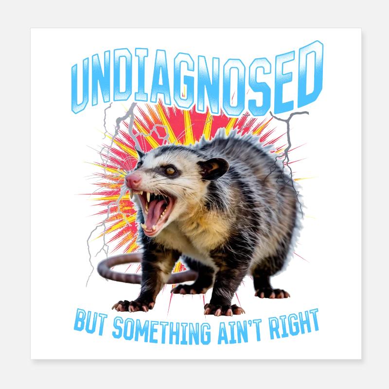 Drôle d’opossum Poster 20 x 20 cm