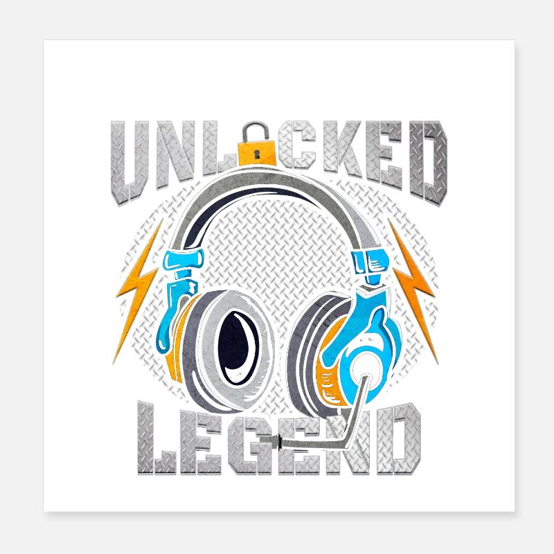 Level 5 Unlocked Legend Poster 8" x 8" (20x20 cm)
