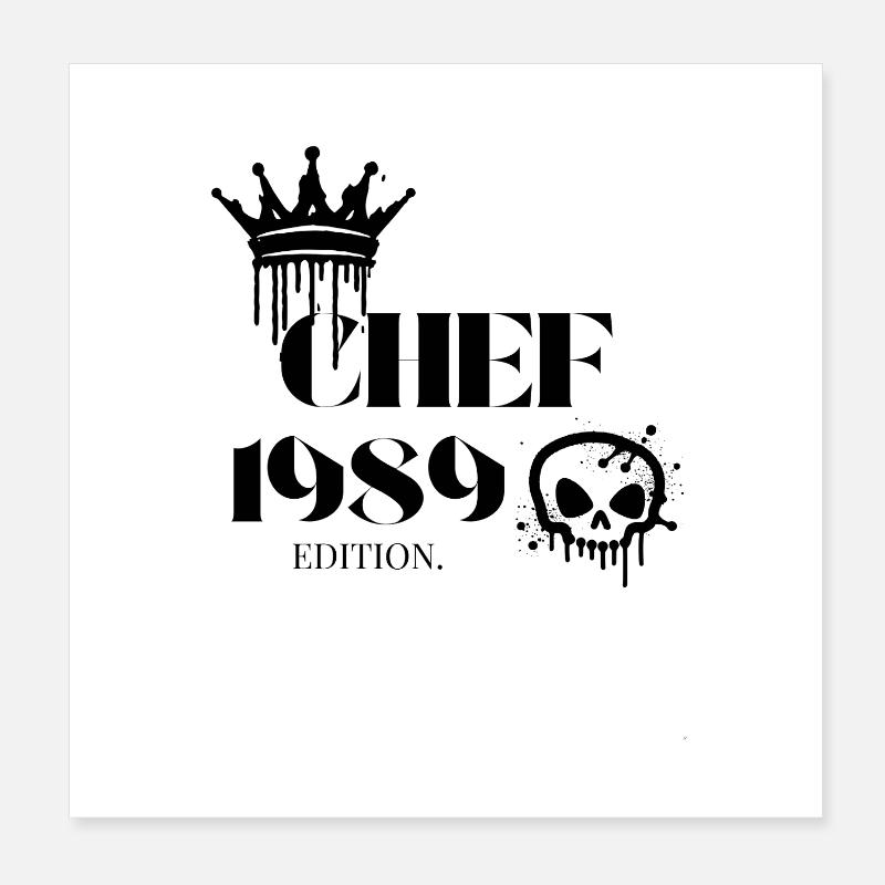 Édition Chef 1989 36 anniversaire Déclaration Poster 20 x 20 cm