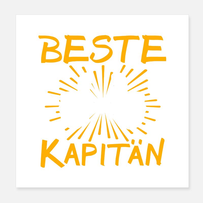 Captain Gift Idea Poster 8" x 8" (20x20 cm)