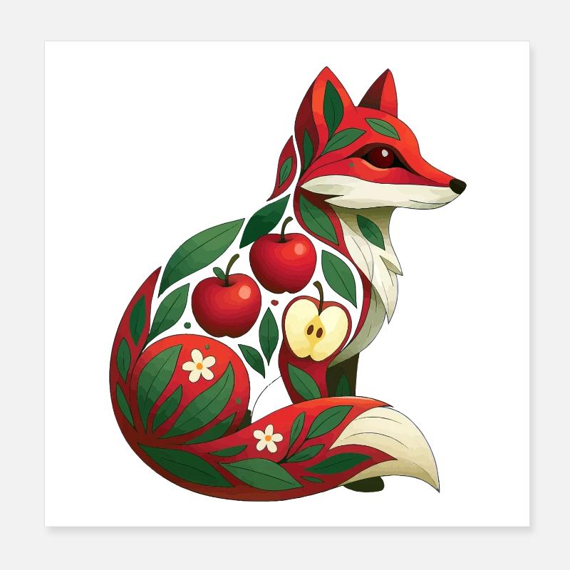 Pomme Renard Poster 20 x 20 cm
