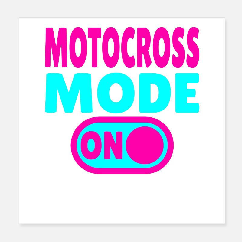 Motocross Mode ON – Dirt & Adrenalin Poster 20x20 cm
