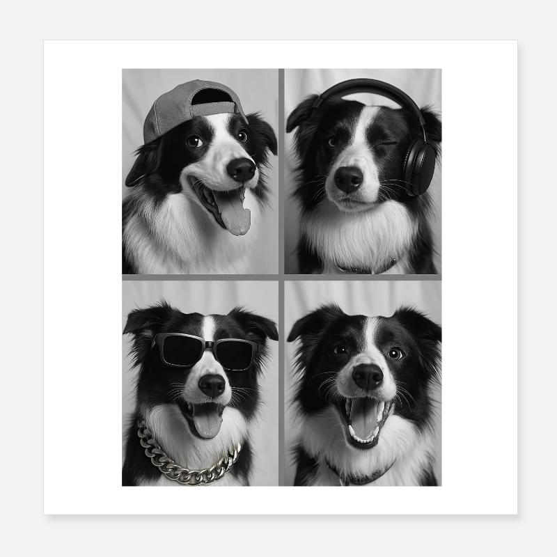 Border Collie Poster 20x20 cm