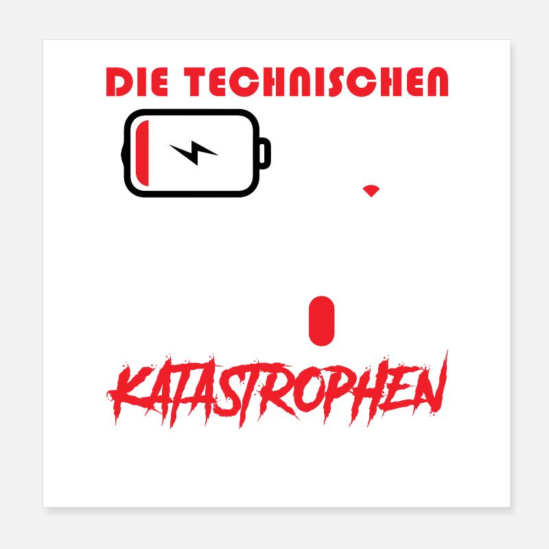 Computer THE TECHNICAL DISASTERS FUNNY Poster 8" x 8" (20x20 cm)