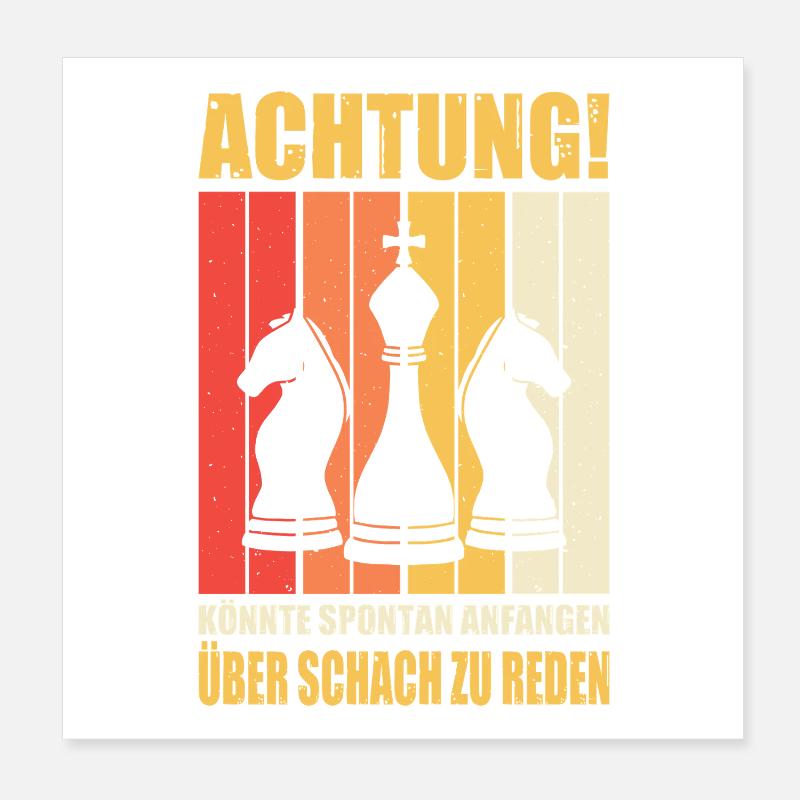 Cadeaux pour joueurs d’échecs Accessoires d’échecs Échiquier Échiquier Poster 20 x 20 cm
