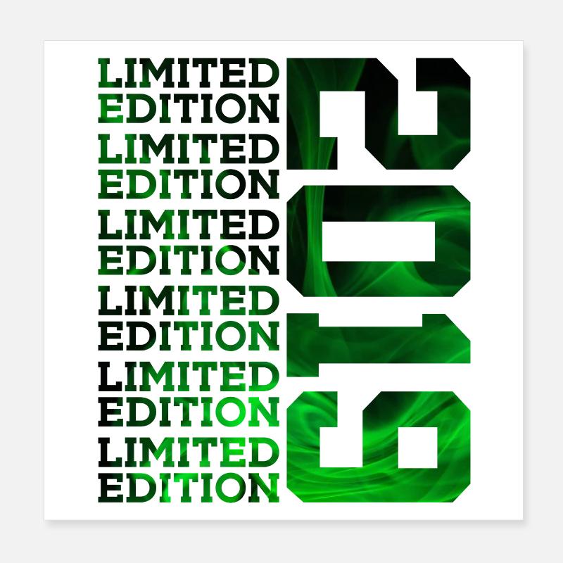 ÉDITION LIMITÉE 2019 7 ANS 7E ANNIVERSAIRE Poster 20 x 20 cm