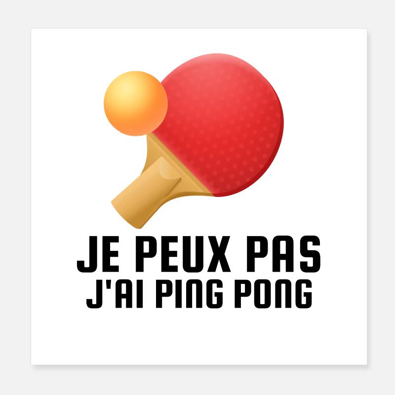 I can't I have ping-pong gift - Poster 8" x 8" (20x20 cm) - white
