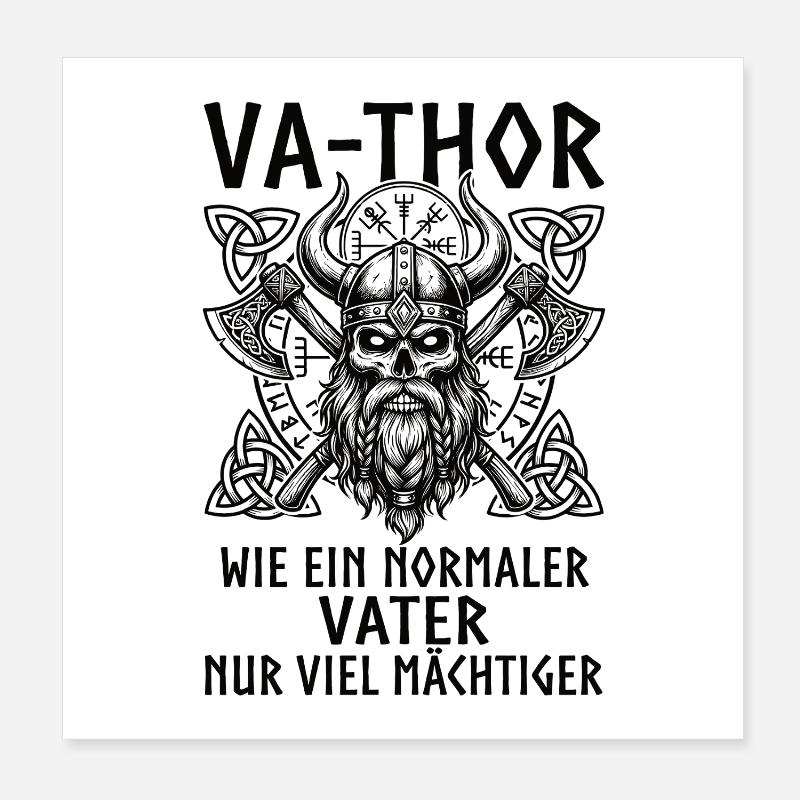 VA-THOR – Comme un père, mais plus puissant Poster 20 x 20 cm