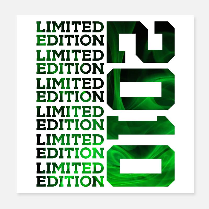 LIMITED EDITION 2010 16 YEARS 16TH BIRTHDAY Poster 8" x 8" (20x20 cm)