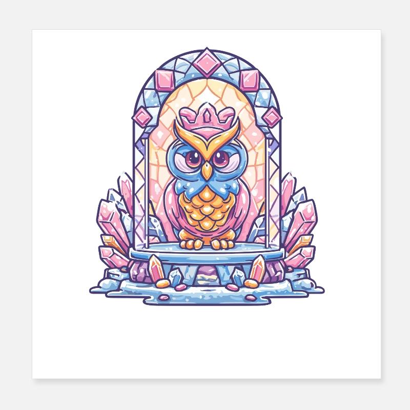 Crystal Owl Throne Poster 8" x 8" (20x20 cm)