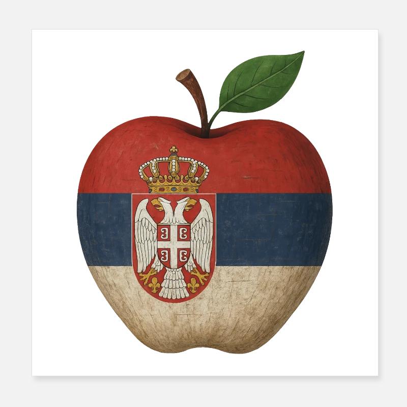 Serbien Poster 20x20 cm