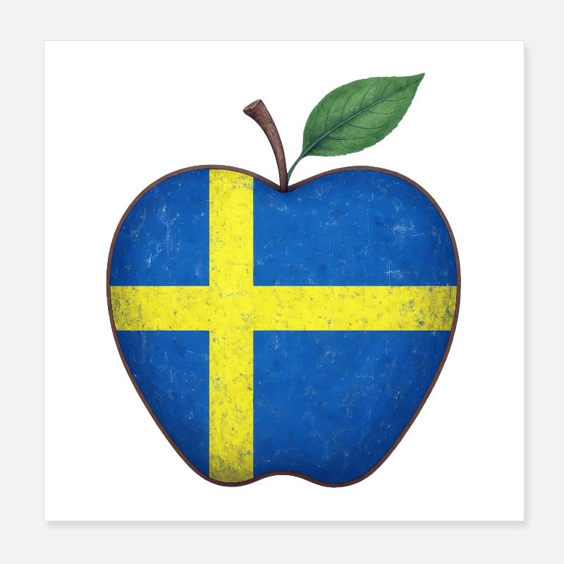 Schweden Poster 20x20 cm