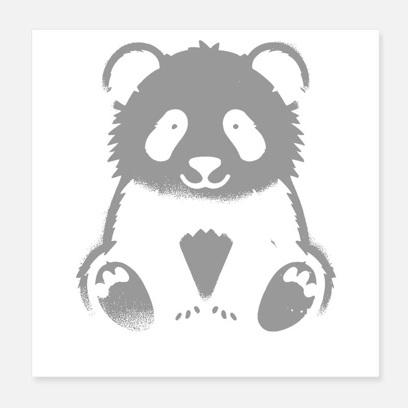 Panda mignon – Design d’animal mignon Poster 20 x 20 cm