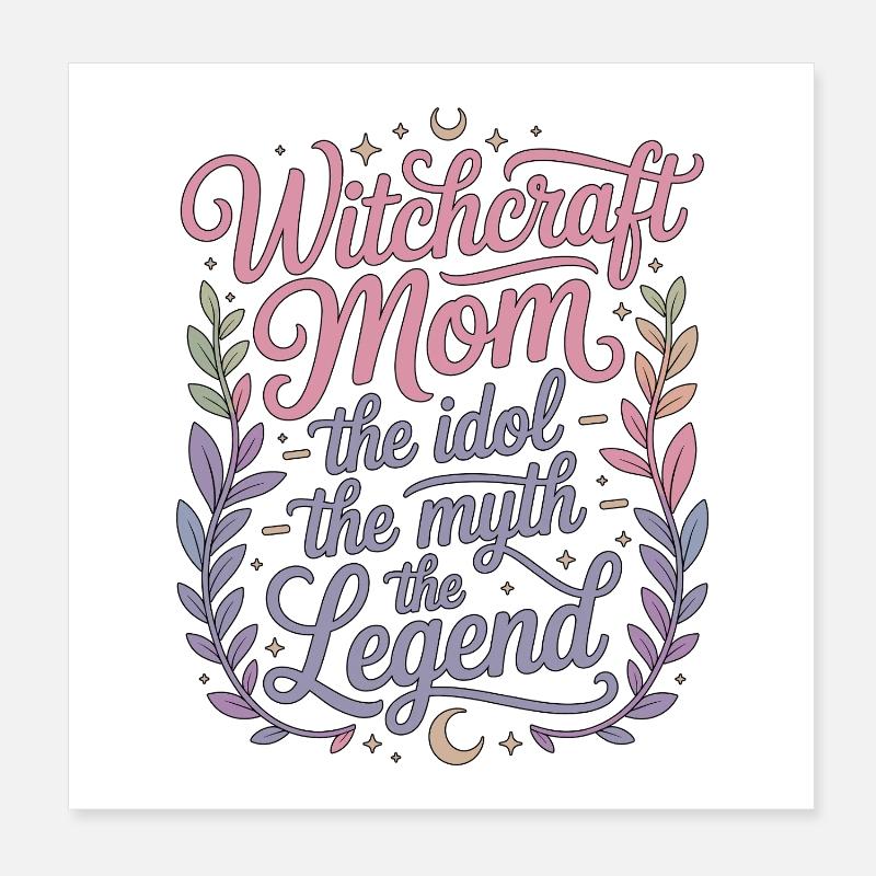 Witchcraft Mom L’idole Le Mythe Lecture du Tarot Poster 20 x 20 cm