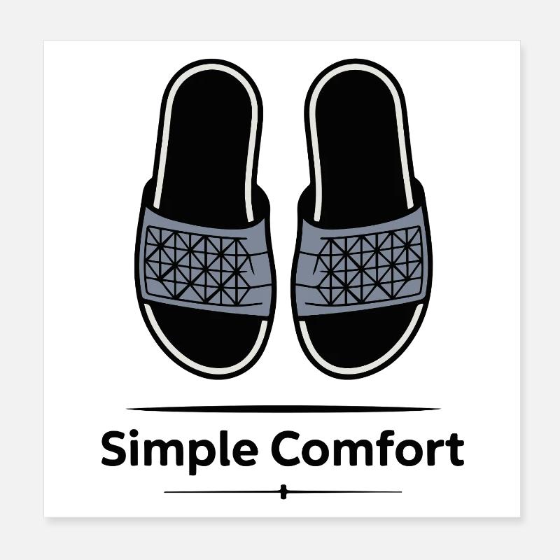 Sandales à sangles géométriques Confort Simple Poster 20 x 20 cm