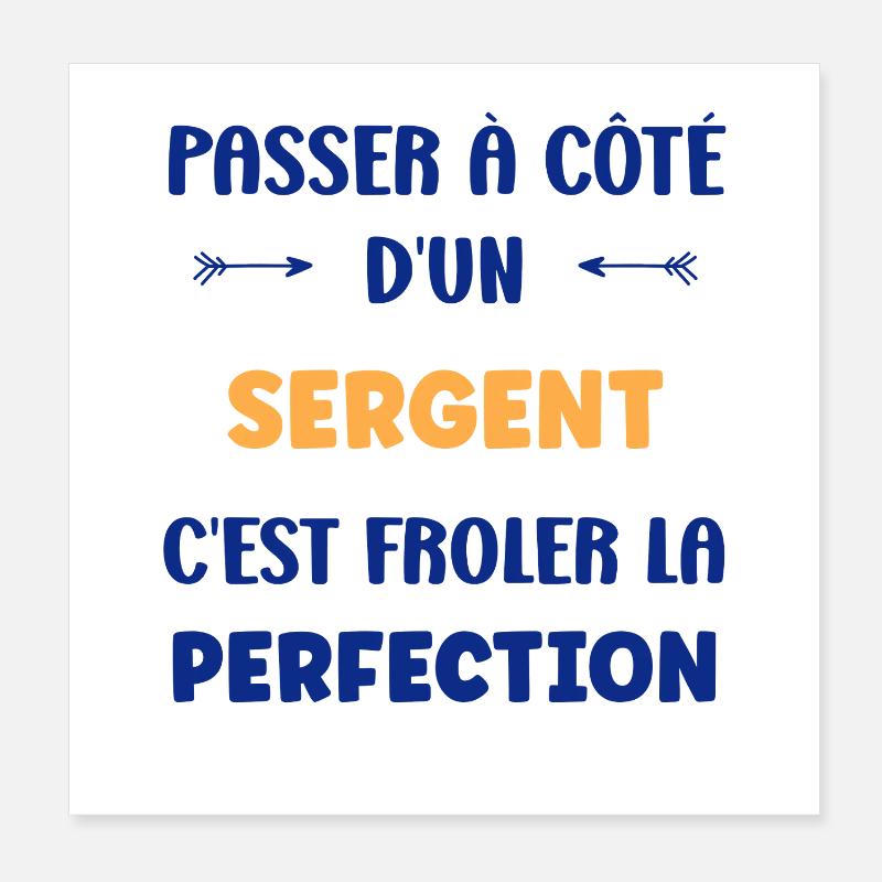 Sergeant Poster 8" x 8" (20x20 cm)