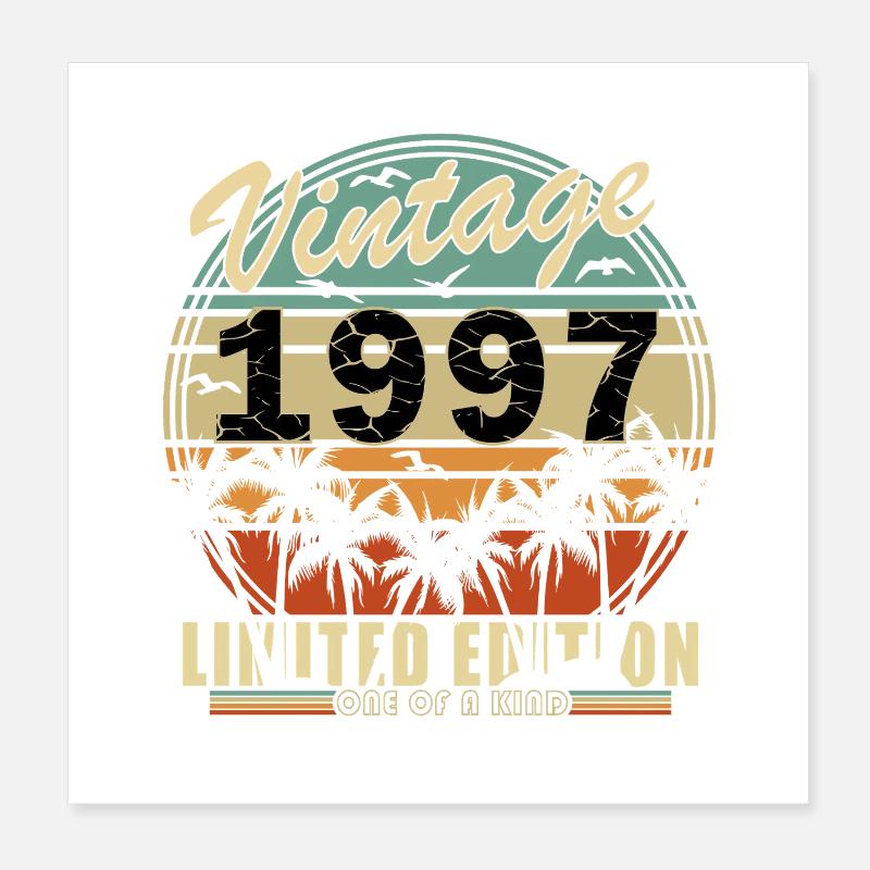 Vintage 1997 Limitierte Einzigartige Edition Poster 20x20 cm