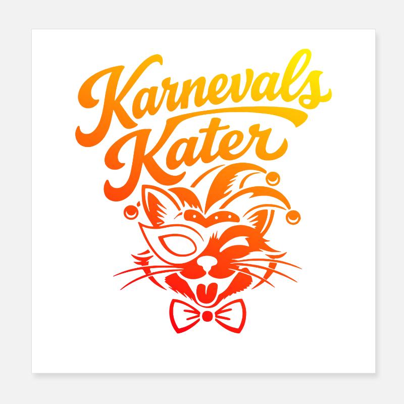 Costume de carnaval de chat Poster 20 x 20 cm