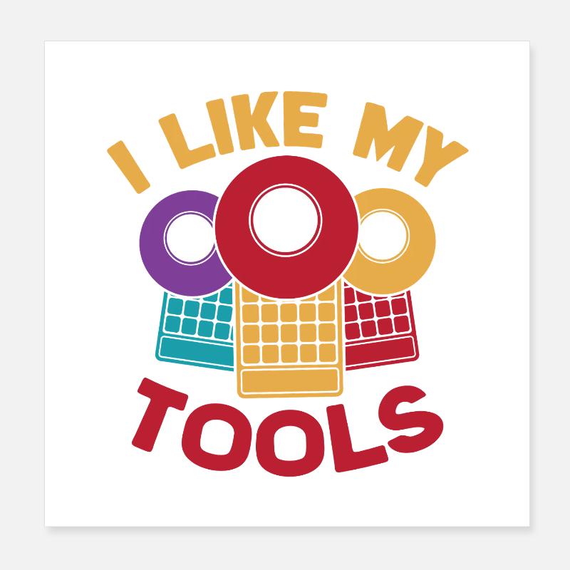Bingo Game I Like My Tools Bingo Poster 20x20 cm