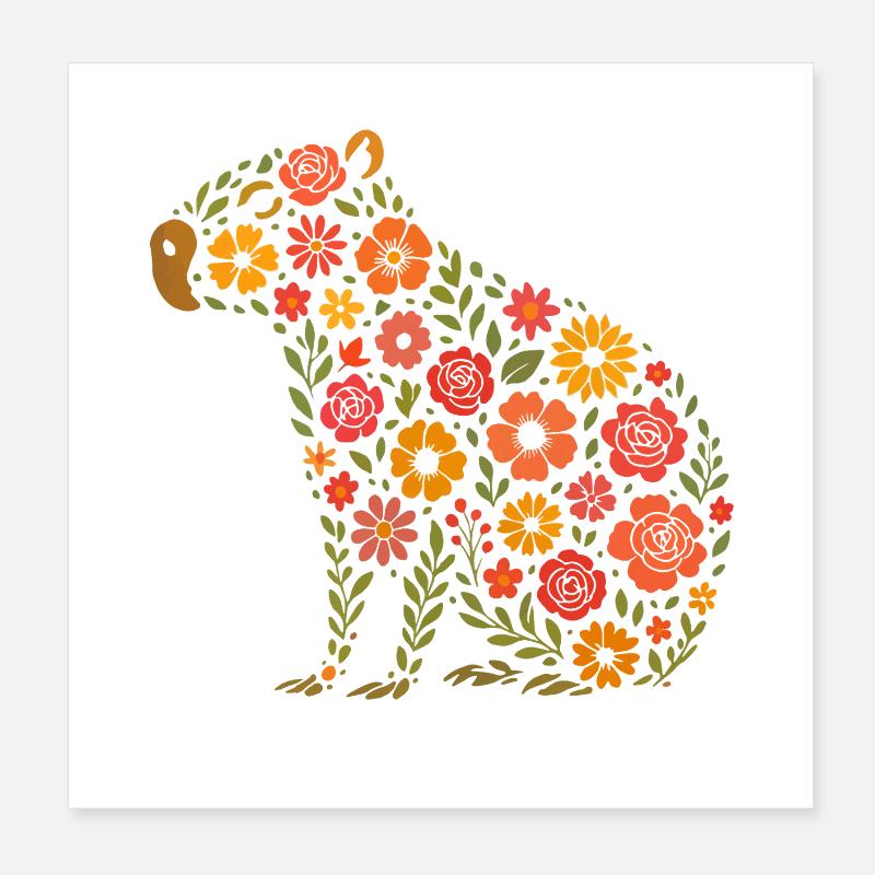 Capybara Poster 20x20 cm