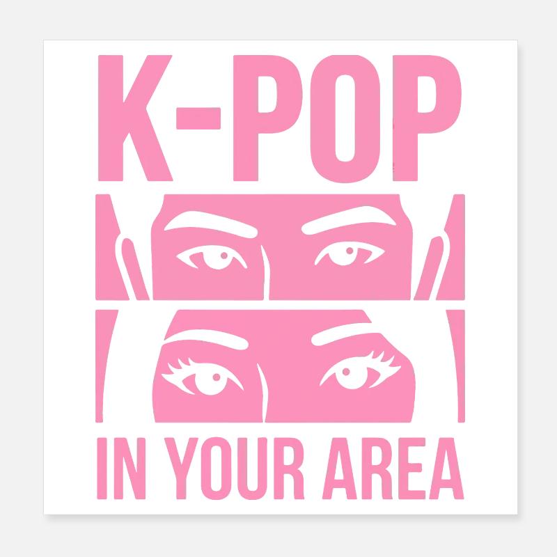 Le look rose de la K-Pop dans la région Poster 20 x 20 cm