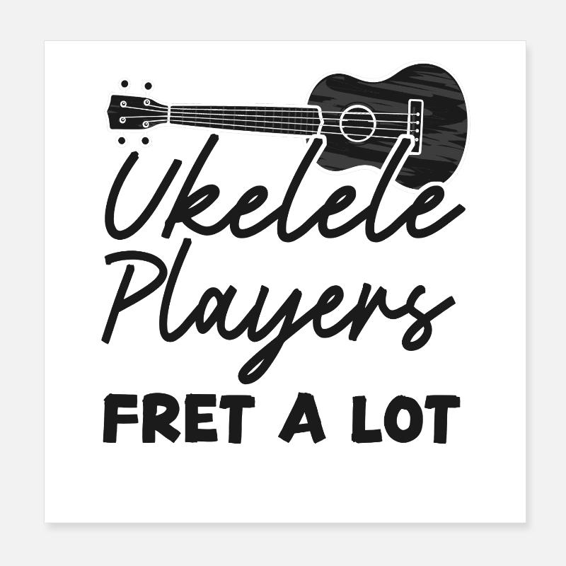 Hawaiian Ukulele Uke Ukulele Poster 20x20 cm