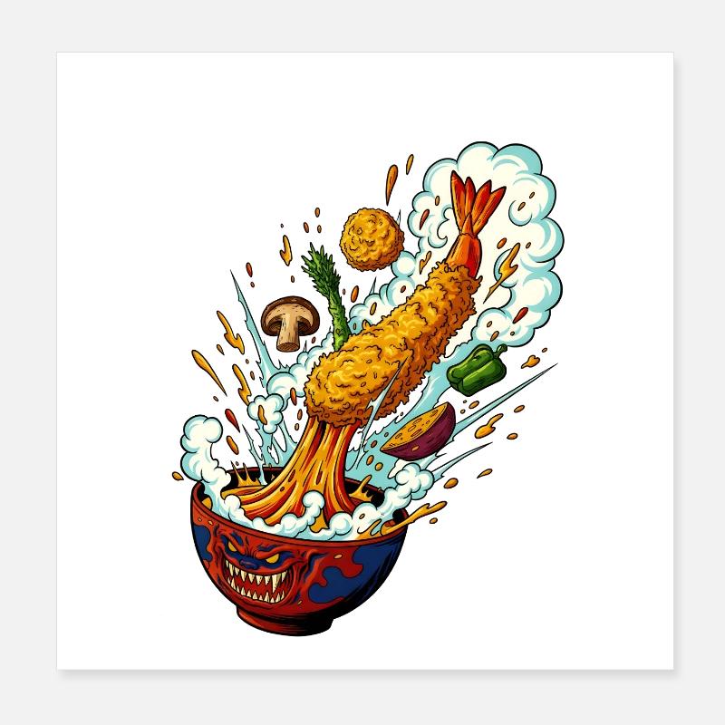 Tempura Rocket Monster Bowl Poster 20 x 20 cm