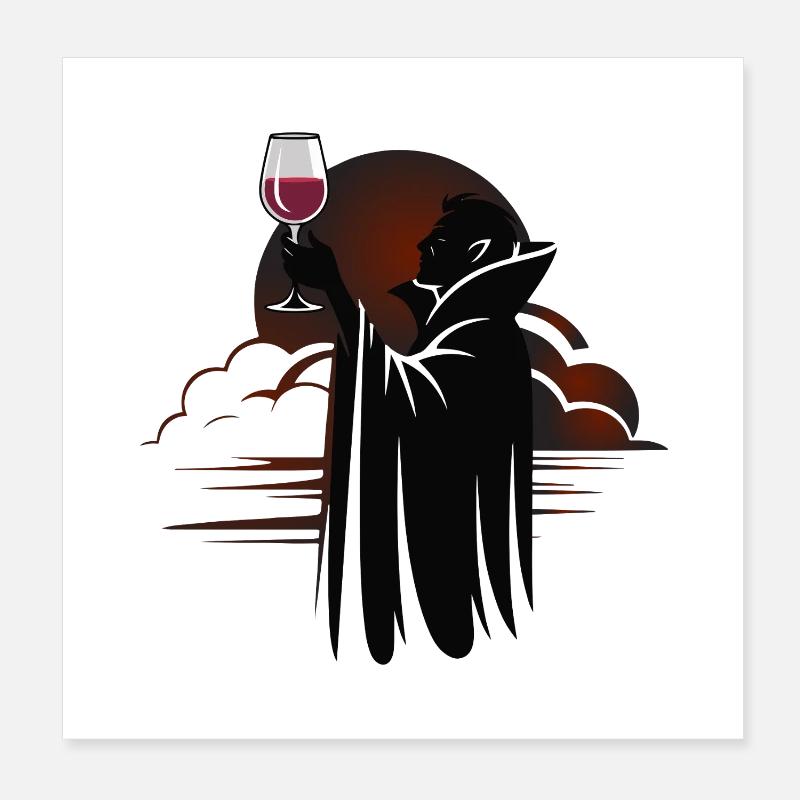 Vampire Toast at Sunset Poster 8" x 8" (20x20 cm)