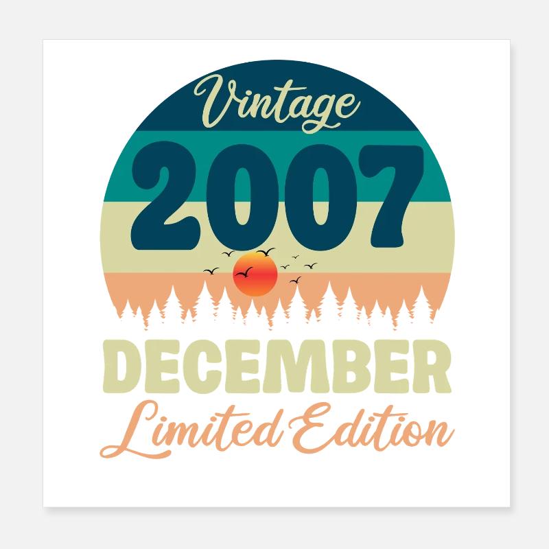 Geburtstag Dezember 2007 Geburtstagsgeschenk Poster 20x20 cm