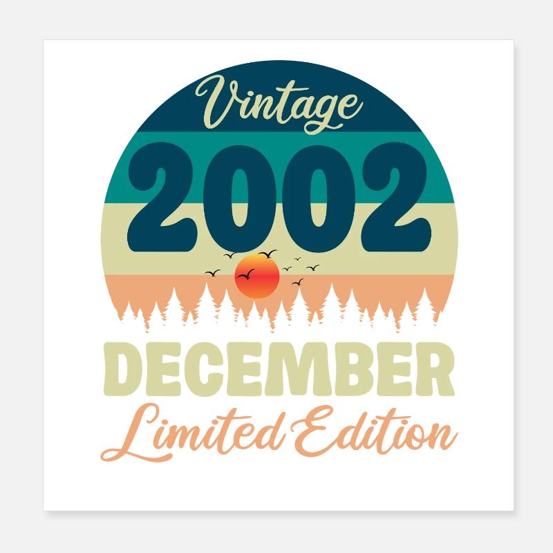 Geburtstagsgeschenk Dezember 2002 Poster 20x20 cm
