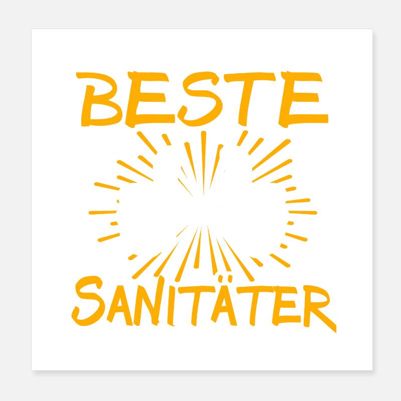 Sanitäter Geschenkidee Poster 20x20 cm