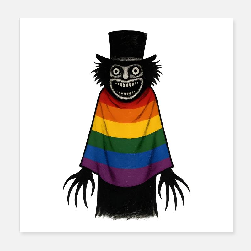 BABASHOOK et Cap Arc-en-ciel Poster 20 x 20 cm