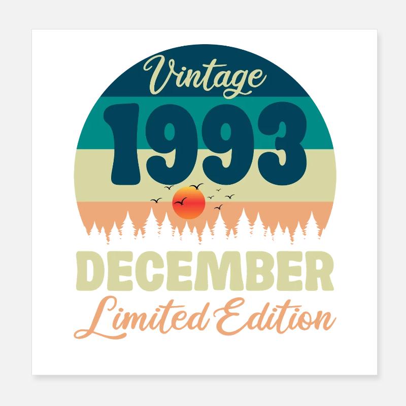 Geburtstag Dezember 1993 Geburtstagsgeschenk Poster 20x20 cm