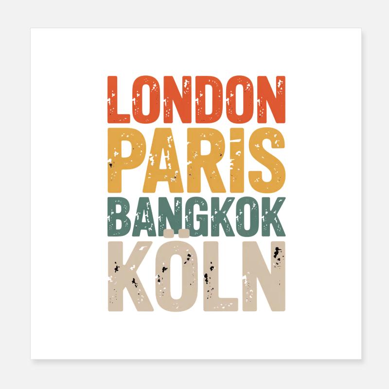 Cologne Poster 20 x 20 cm